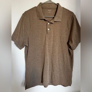 Men's Brown J. Crew Polo Shirt | Size Medium | Soft Fabric | Cotton Blend